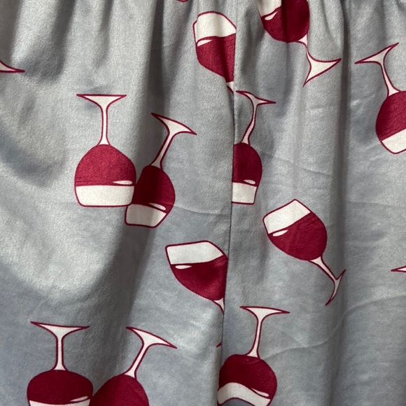 Women’s SHEIN “Wine O’ Clock” gray and white pajama set. Size medium. - Picture 7 of 9